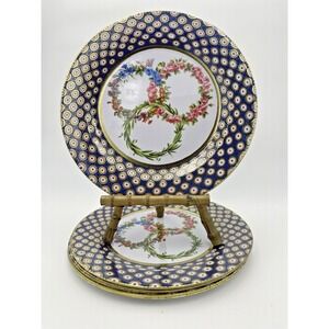 Set 8  Wallace Collection‎ Repro Serves Tin Plates 10" Three Wreaths